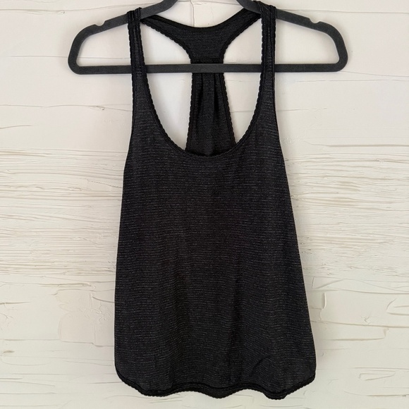 Lululemon Racerback Tank Top | Size 6 | Dark Grey with Subtle Stripes - Picture 1 of 5